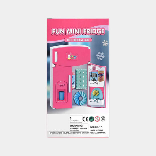 Fun Mini Fridge Toy for Kids (Ages 3+) – Pink Refrigerator Playset