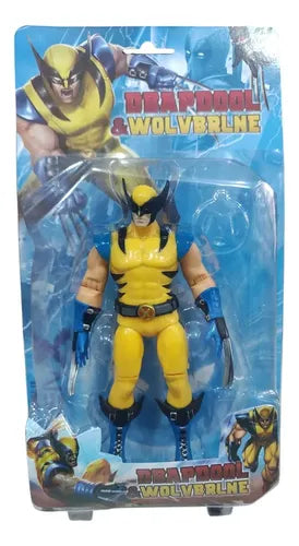 Wolverine Action Figure - Classic X-Men Yellow & Blue Suit Collectible Toy