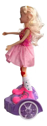 Scooter Girls Electric Dancing Doll with LED Lights & Music – Spray Function Balance Scooter Toy
