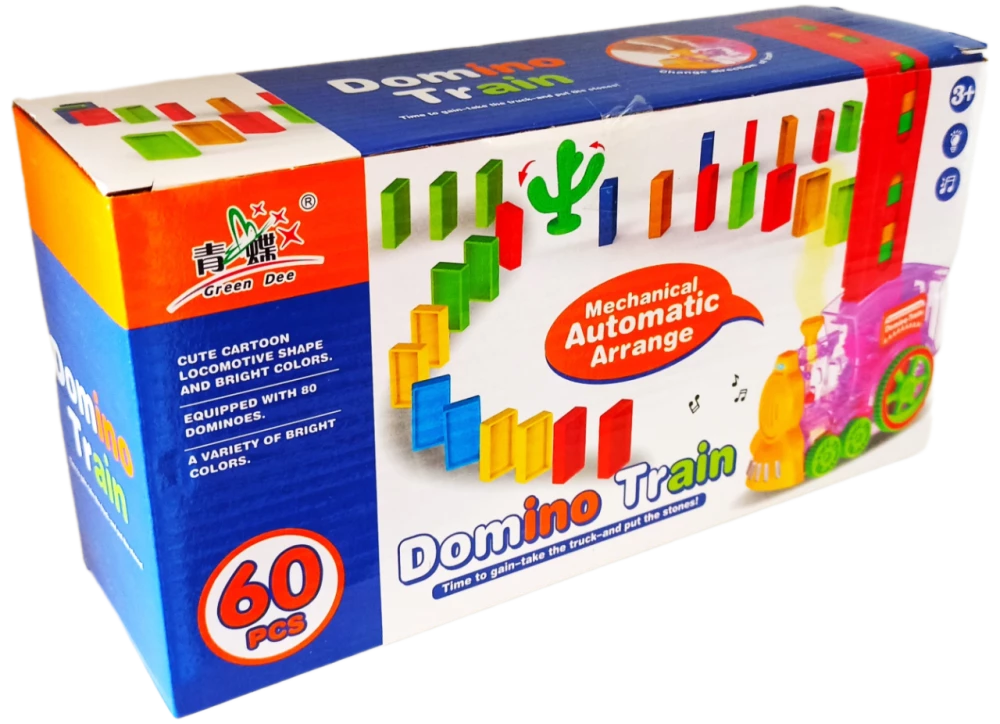 Domino Train Set – 60 Pieces Automatic Laying Toy