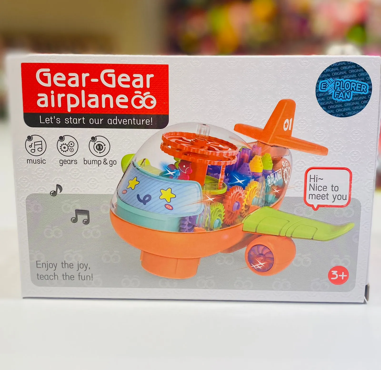 Pixel Gear Aeroplane – Gear Action Light-Up Toy Plane