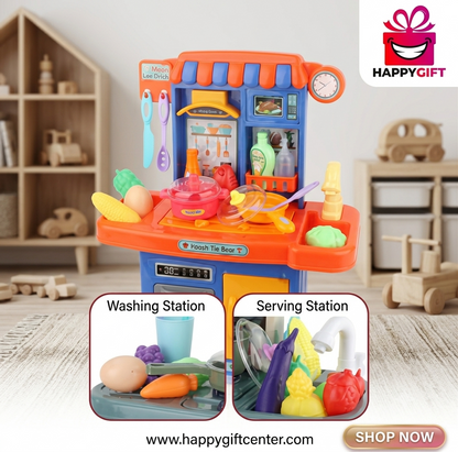 Interactive Kids' Portable Kitchen Playset – Compact Pretend Cooking Station for Little Chefs
