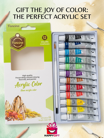 12-Color Mini Acrylic Paint Set – Unleash Your Creativity!