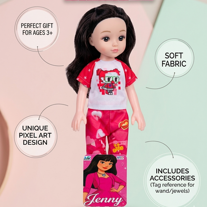 HappyGift Ultimate Kids Splash & Style Summer Bundle - Inflatable Pool, Jenny Doll & Princess Makeup Set
