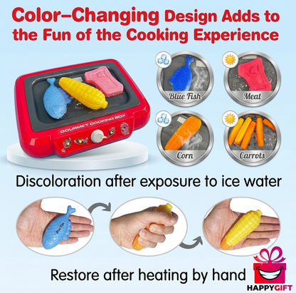 Sizzle & Serve Color-Changing Deep Fryer Kitchen Playset – Interactive Educational Toy for Kids