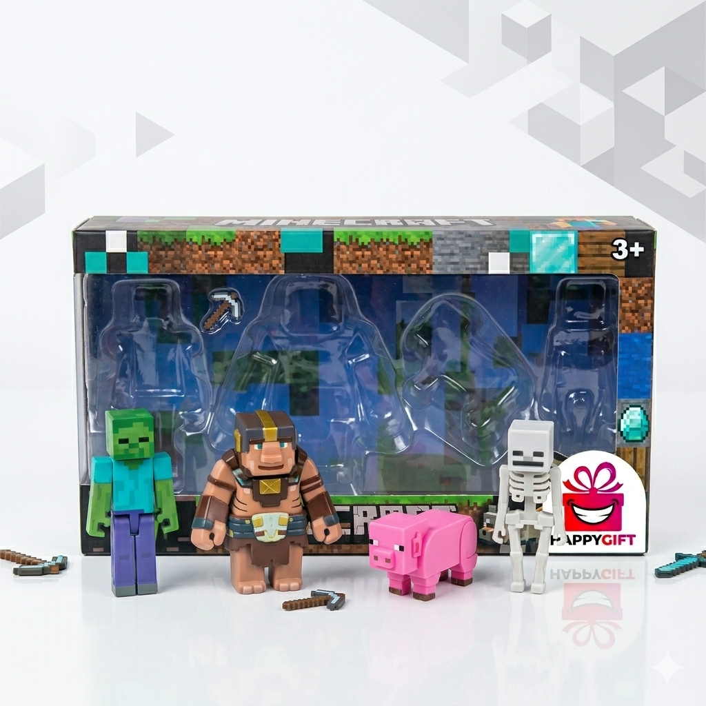 Minecraft Adventurer Action Figure Set (4 Pieces)