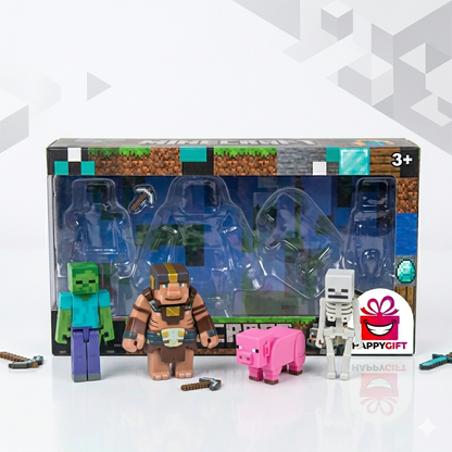 Minecraft Adventurer Action Figure Set (4 Pieces)