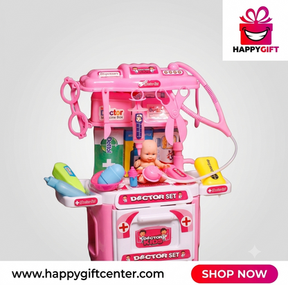 Ultimate Doctor’s Medical Kit Collection – 3-in-1 Pretend Play Hospital Set with Doll & Accessories