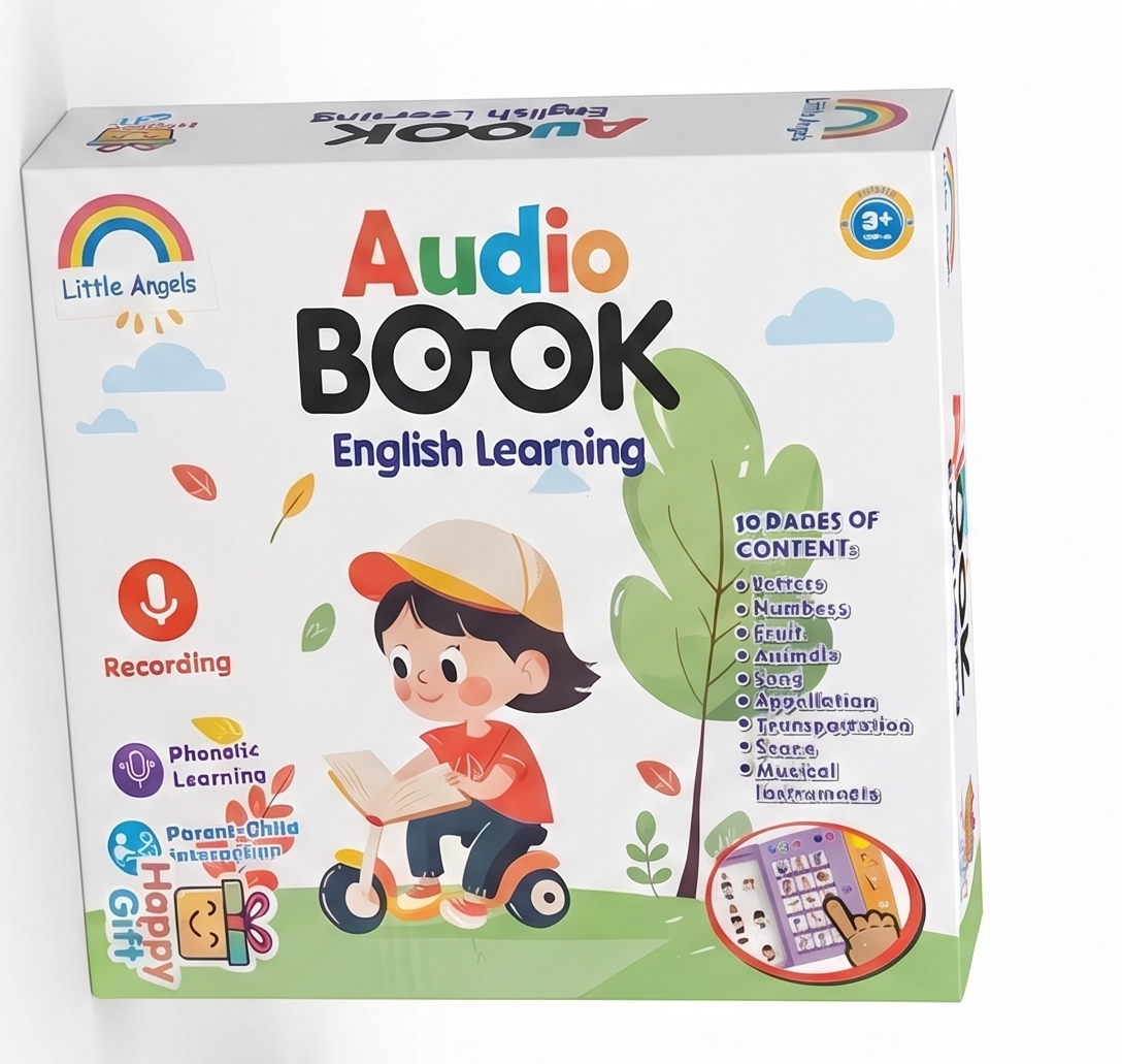 Kids Electronic English Audio Learning Book — 10-Page Interactive Educational Toy