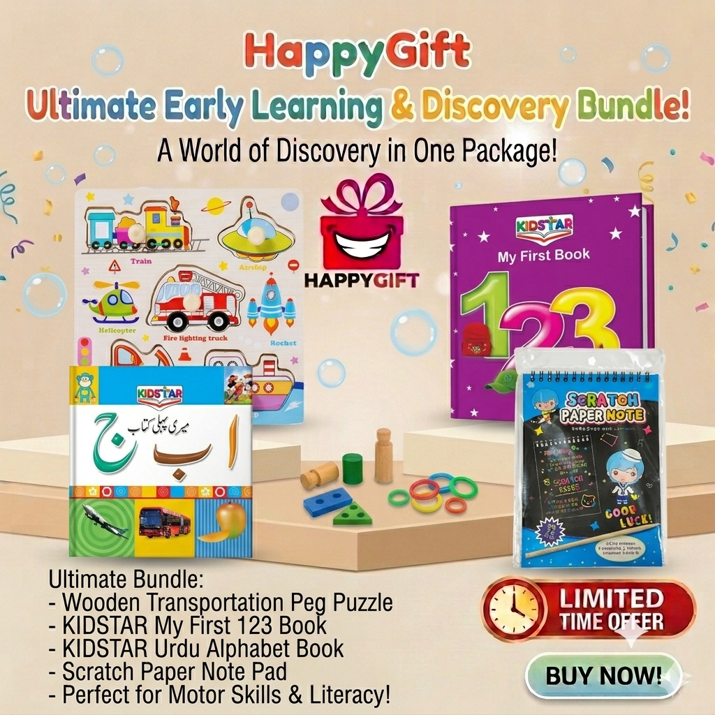 HappyGift Ultimate Early Learning & Discovery Bundle – 4-In-1 Educational Toy Set
