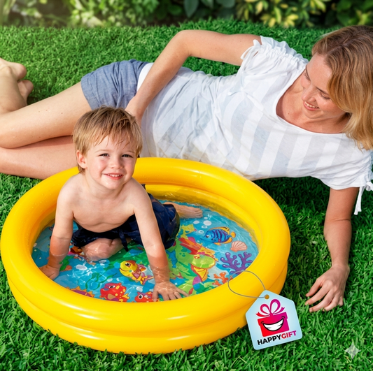 Intex Wet Set Collection Baby Pool – 24" x 6" Inflatable 2-Ring Kiddie Pool