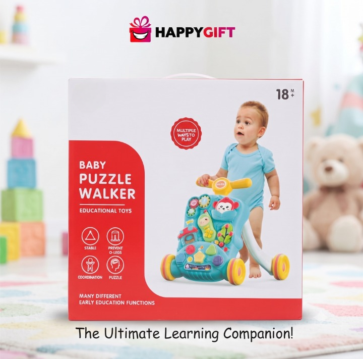 Little Angels Baby Puzzle Walker & Educational Learning Center - 3-in-1 Activity Center for Toddlers (18M+)