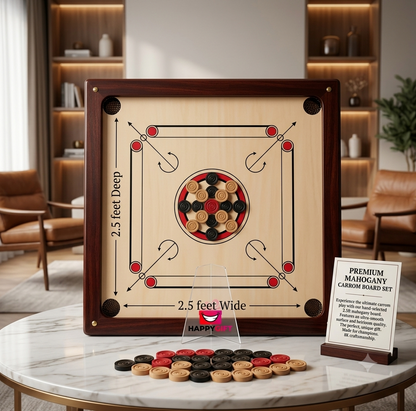 Elegant Artisan Carrom Board - The Emperor's Collection