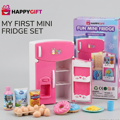 Fun Mini Fridge Toy for Kids (Ages 3+) – Pink Refrigerator Playset