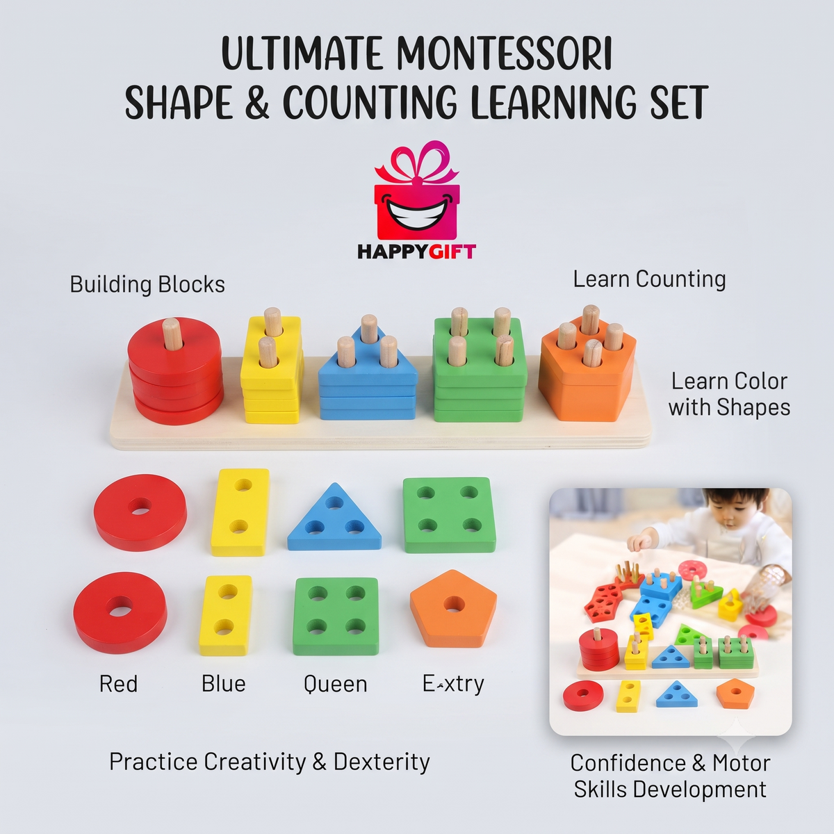 MONTESSORI GEOMETRIC SHAPE SORTER – Ultimate Learning Set