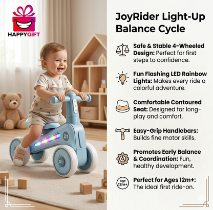 oyRider Four-Wheeled Toddler Balance Bike