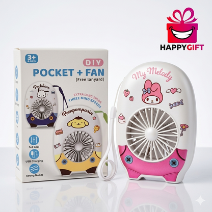 Portable Mini Fan Sanrio Pompompurin Joy Portable Mini Fan