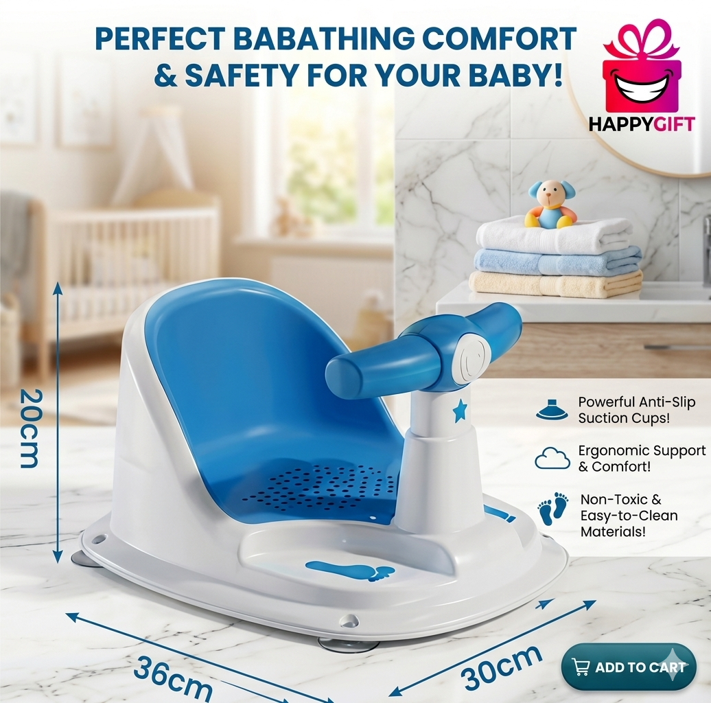 Premium Baby Bath Seat – Ultimate Comfort & Safety for Bath Time!