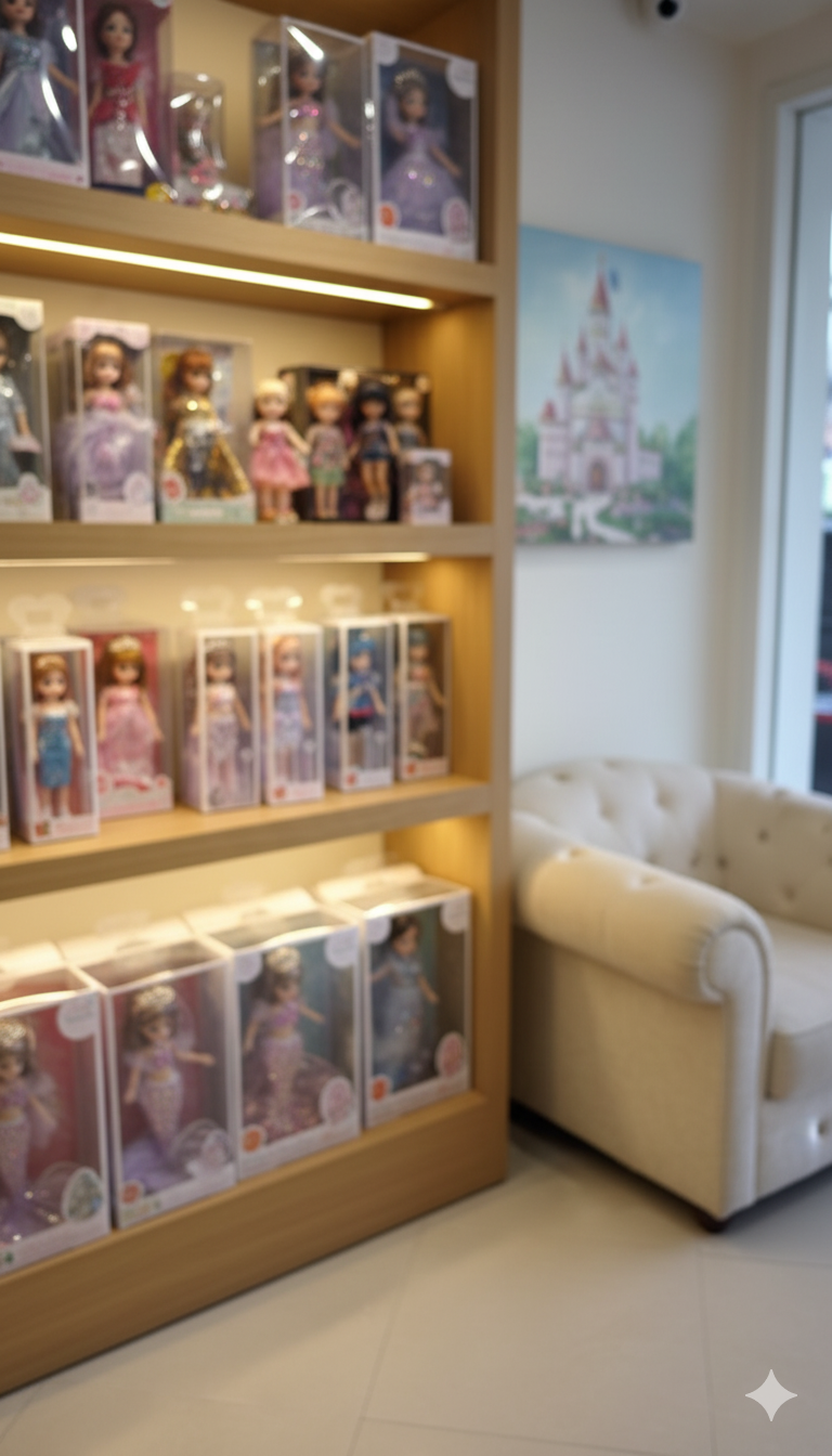 Royal Mermaid Princess Doll in Purple Sequin Gown