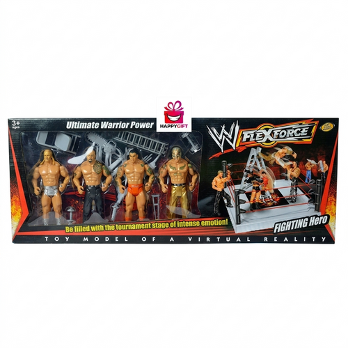 Ultimate Wrestling Ring Playset – 6 Action Figures + Ring & Accessories