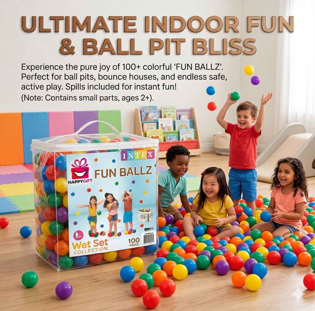 Ultimate 100-Pack Fun Ballz – Vibrant Indoor Play for Kids