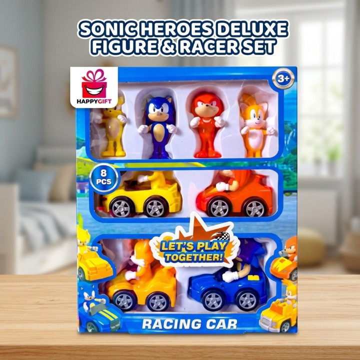 Sonic Heroes Deluxe Figure & Racer Set – 8-Piece Ultimate Collection