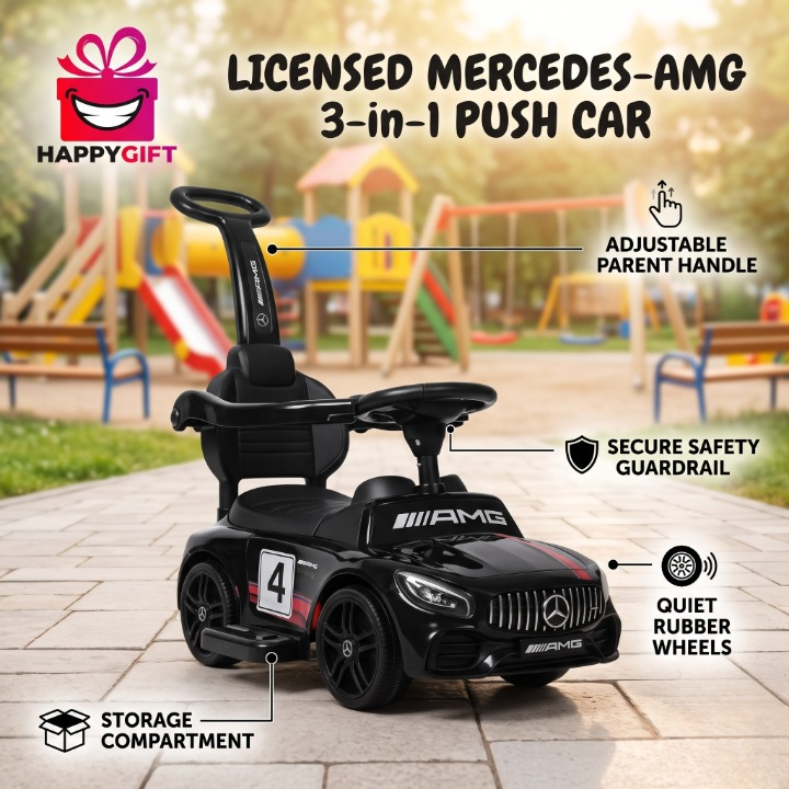 Premium Licensed Mercedes-AMG 3-in-1 Ride-On Push Car – The Ultimate Gift for Little Drivers