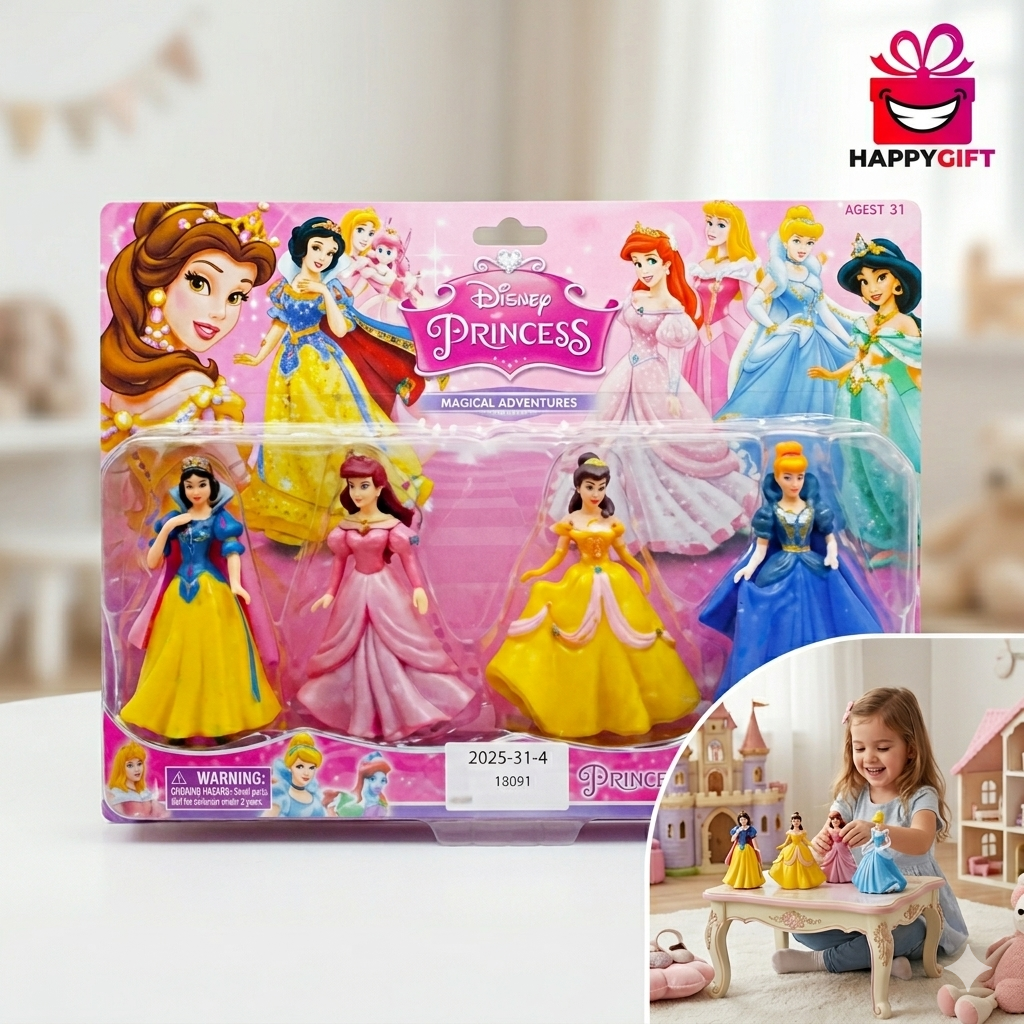 Royal Princess Action Figures 4-Piece Doll Set – Magical Adventures Collection