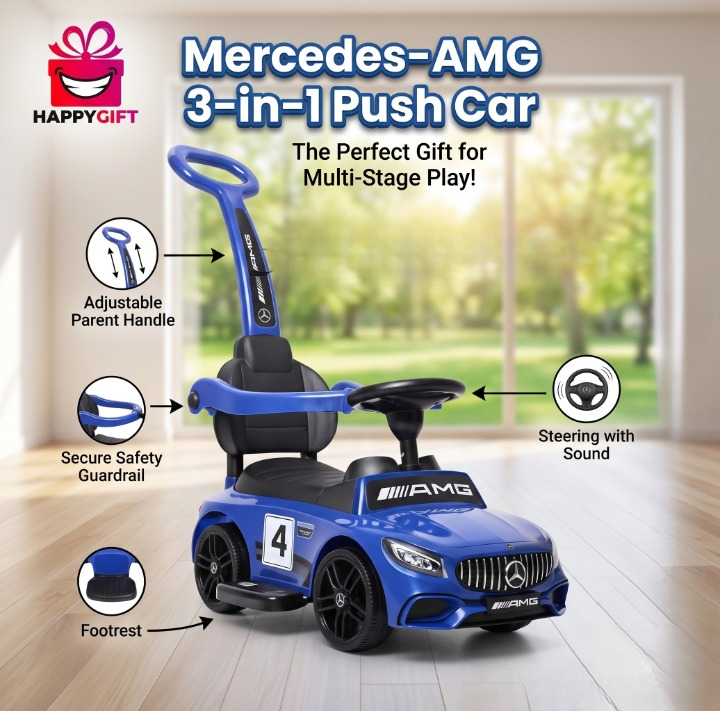 Premium Licensed Mercedes-AMG 3-in-1 Ride-On Push Car – The Ultimate Gift for Little Drivers