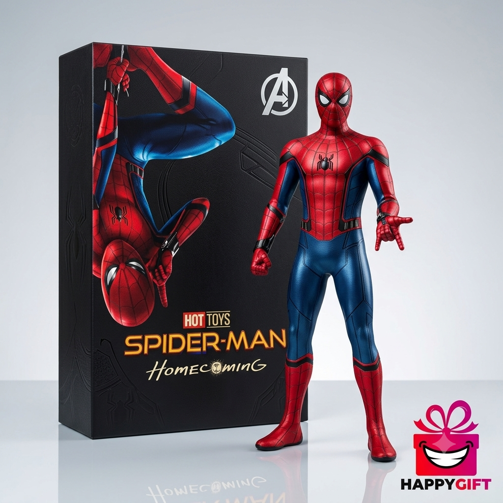 Marvel Hot Toys Spider-Man: Homecoming Action Figure – Premium 12-Inch Collectible with Window Display Box