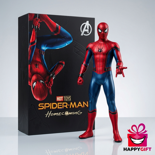 Marvel Hot Toys Spider-Man: Homecoming Action Figure – Premium 12-Inch Collectible with Window Display Box