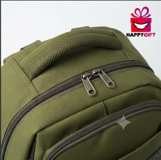 "The Explorer's Backpack" - 4-Panel Detailed Showcase (Olive Green)