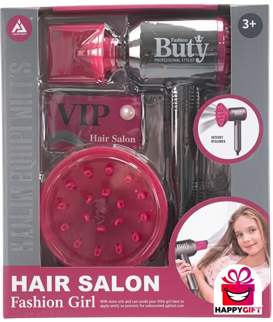 Kids Ultimate Hair Salon Stylist Set – Interactive Toy Blow Dryer & Accessories