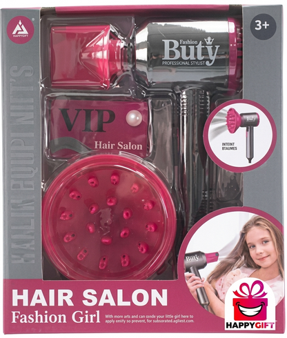 Kids Ultimate Hair Salon Stylist Set – Interactive Toy Blow Dryer & Accessories