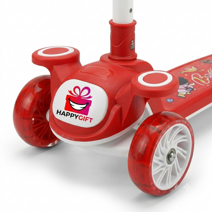 3-Wheel Kick Scooter with Light-Up Wheels | Adjustable Height & Foldable Design for Toddlers & Children