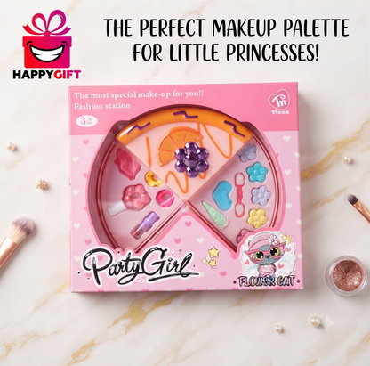 HappyGift Party Queen Pizza Makeup Palette – The Ultimate Glamour Set for Little Divas!