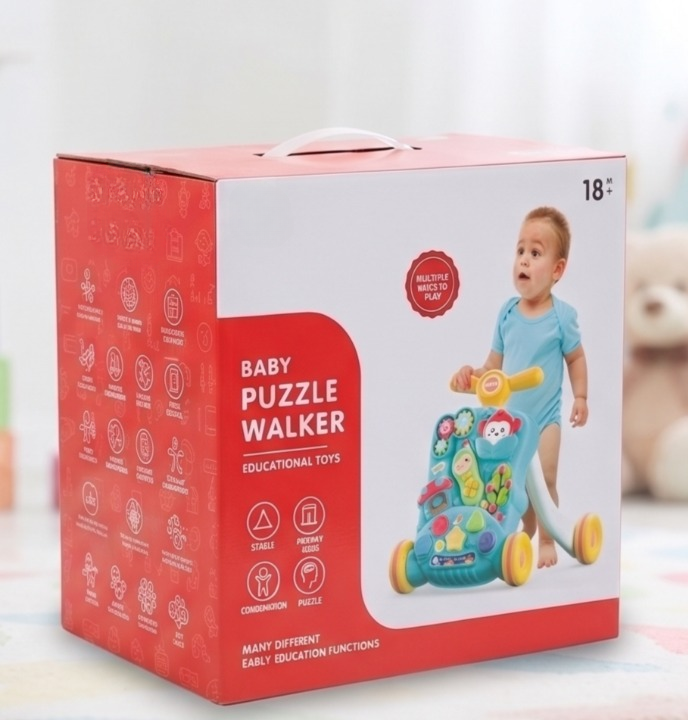 Little Angels Baby Puzzle Walker & Educational Learning Center - 3-in-1 Activity Center for Toddlers (18M+)