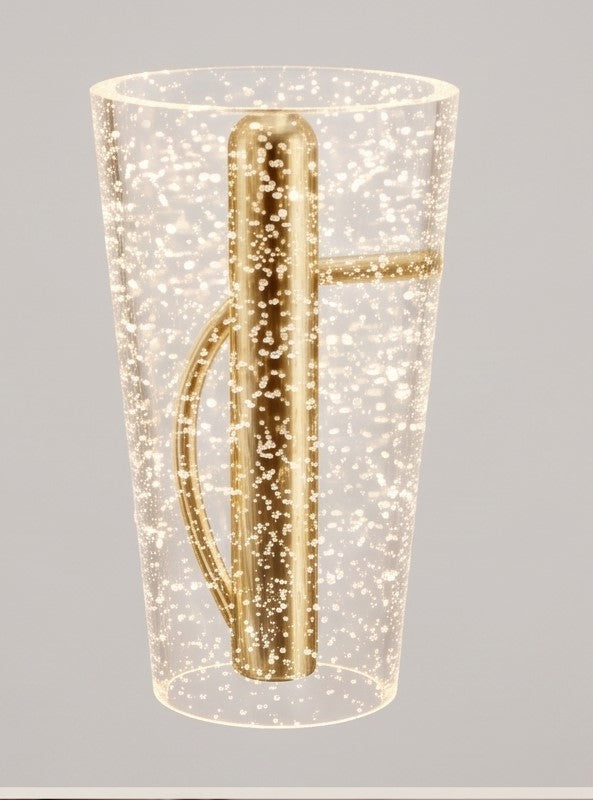 "Illuminate Your Moments: Premium Glass & Brass Happy Gift Lamp"