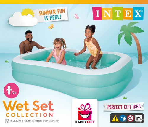 Intex Fun at the Beach Snapset Pool – 4ft x 10in Instant Setup Kiddie Pool