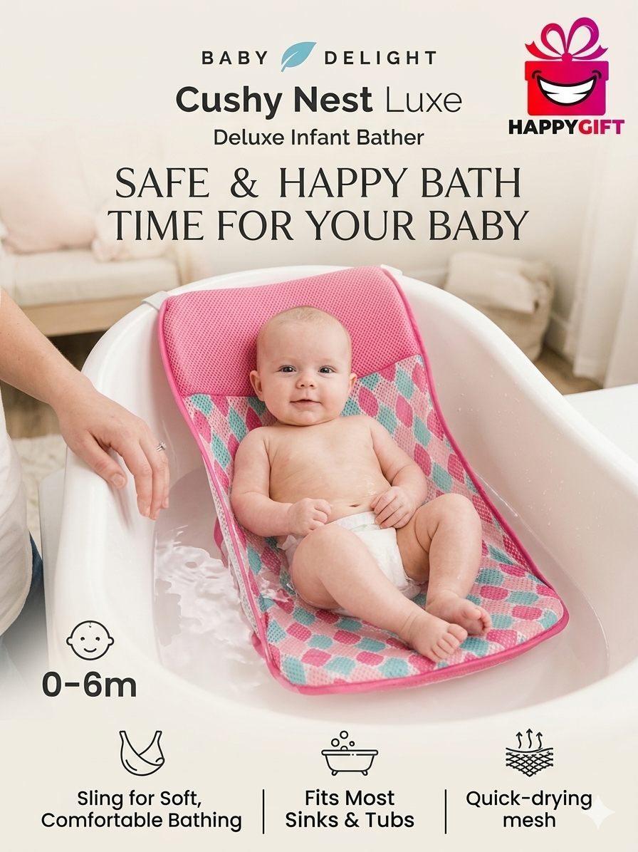 Soft and Happy: The Perfect Support for Baby’s Bath Time