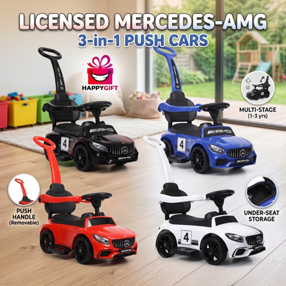 Premium Licensed Mercedes-AMG 3-in-1 Ride-On Push Car – The Ultimate Gift for Little Drivers