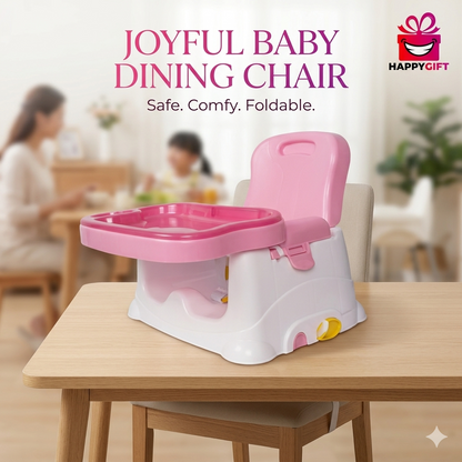 Happy Mealtime Booster Seat – Compact, Comfortable, and Convenient