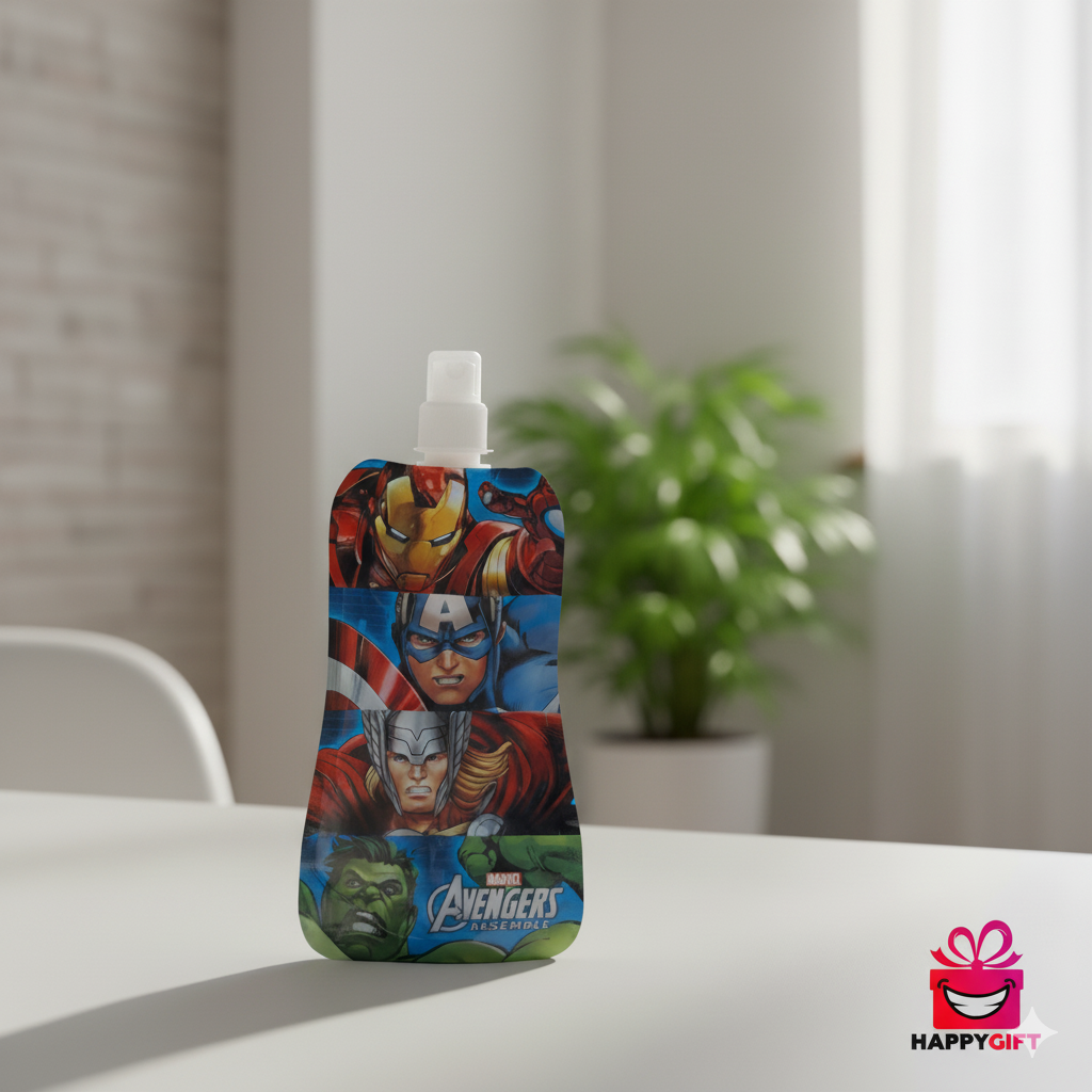 Kids' Foldable Water Bottle – Frozen & Avengers Edition