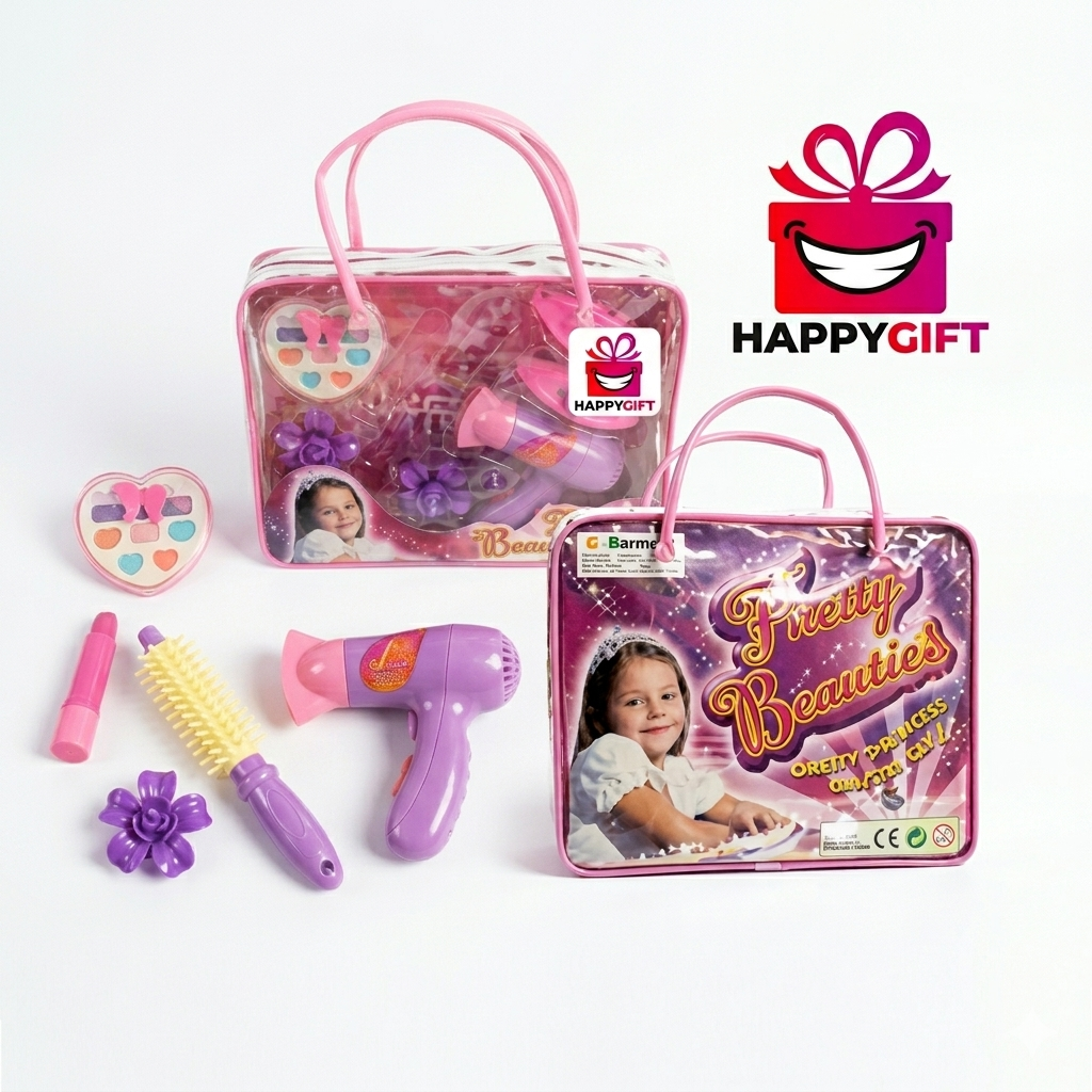 Princess Hair & Makeup Pretend Play Vanity Set with Tote Bag