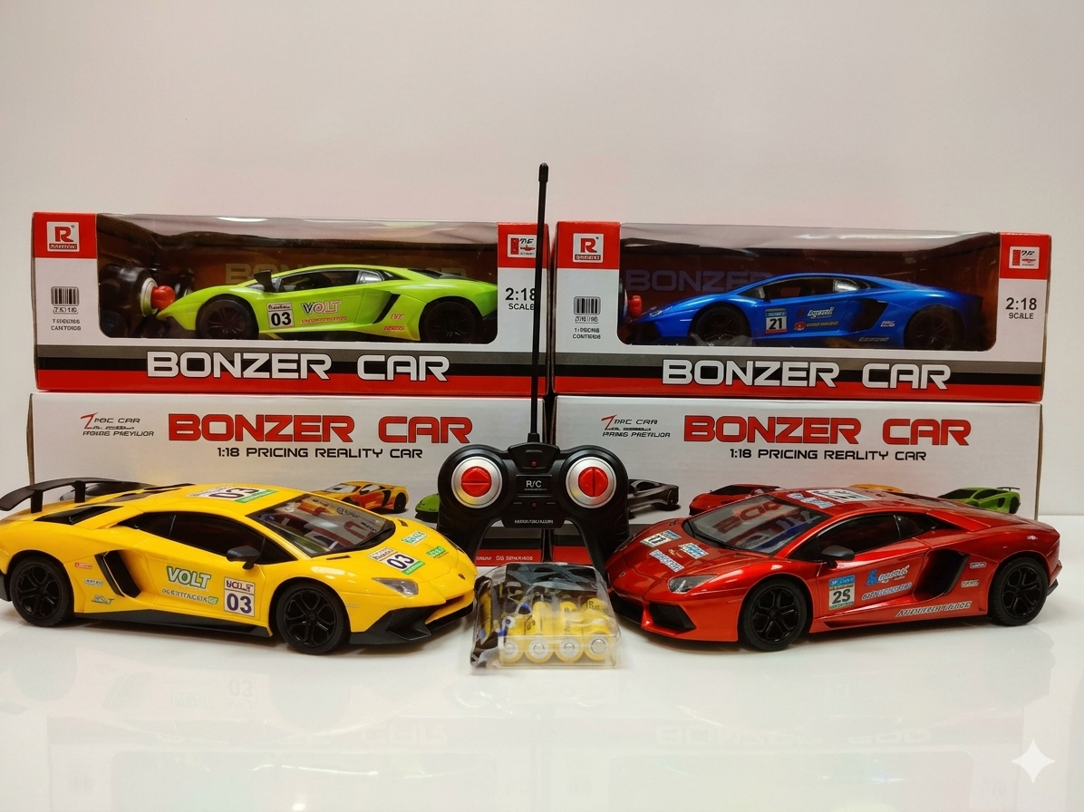Bonzer Car: 1:16 Scale Remote Control Supercar with Realistic Smoke Spray Exhaust