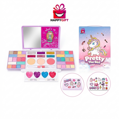 Kids Unicorn Makeup Kit for Girls - Washable Pretend Play Cosmetic Set