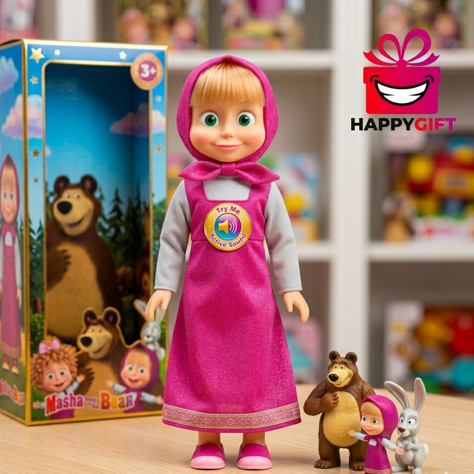 Masha and the Bear Musical Toy Doll – Interactive Singing Masha Play Set