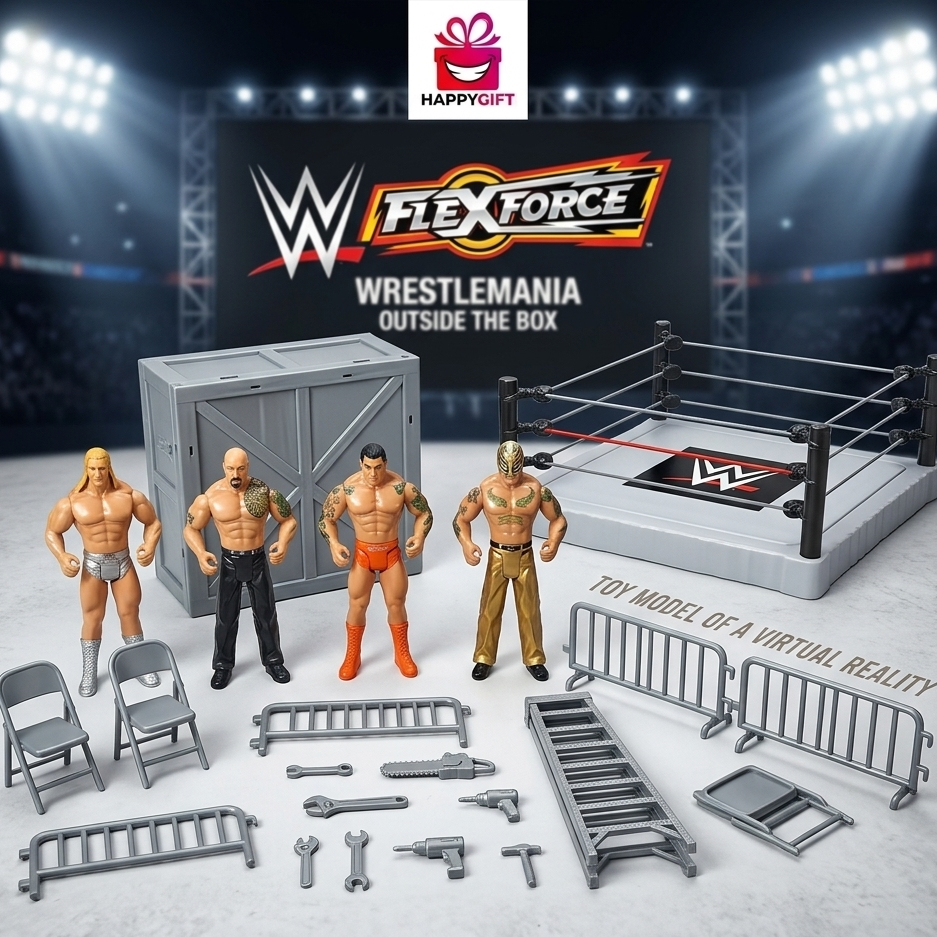 Ultimate Wrestling Ring Playset – 6 Action Figures + Ring & Accessories