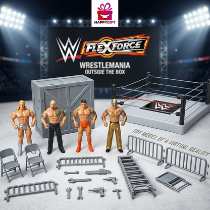 Ultimate Wrestling Ring Playset – 6 Action Figures + Ring & Accessories