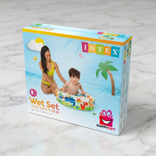 Intex Wet Set Collection Dinosaur Print Inflatable Baby Pool (24" x 8.5")